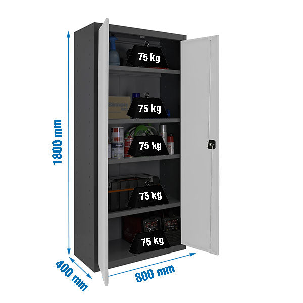 Locker Simonlocker Prof.Dism.Multi. 180x80x40 2/4 An/Bl - (1800x800x400)