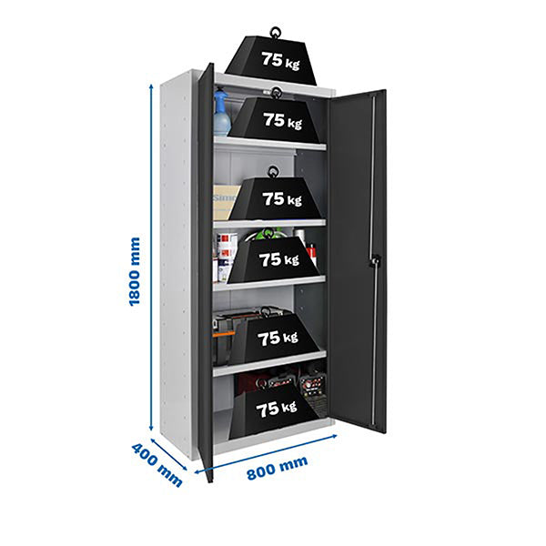 Locker Simonlocker Prof.Mon.Multi. 180x80x40 2/4 Gr/An - (1800x800x400)