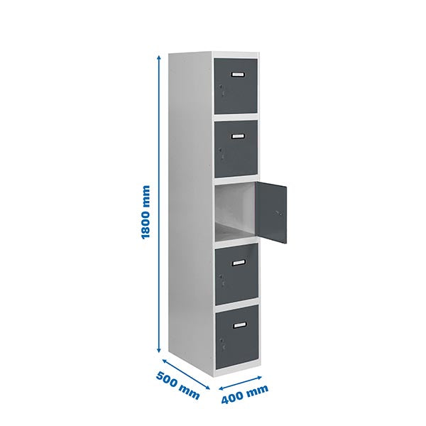 Locker Simonlocker Prof.Dism.5 Door 1/5 400 In Gr/An - (1800x400x500)