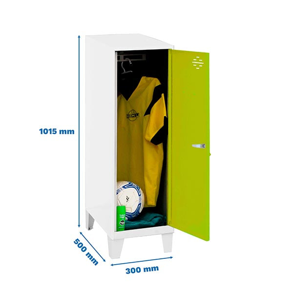 Locker Simonlocker Mon.Single Mini 915x300x500+Legs Bl/Ve - (1015x300x500)
