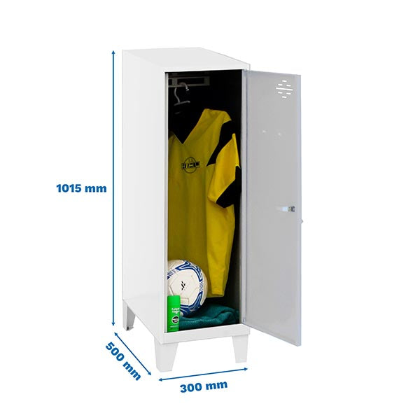Locker Simonlocker Mon.Single Mini 915x300x500+Legs Bl/Gr - (1015x300x500)