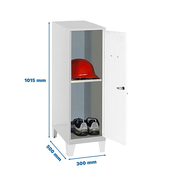 Armário Simonlocker Mon.Mini + Ban. 915x300x500+Pernas Gr/Bl - (1015x300x500)