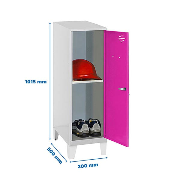 Armário Simonlocker Mon.Mini + Ban. 915x300x500+Pés Gr/Ro - (1015x300x500)