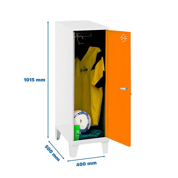 Armário Simonlocker Mon.Single Mini 915x400x500+Pernas Bl/Na - (1015x400x500)
