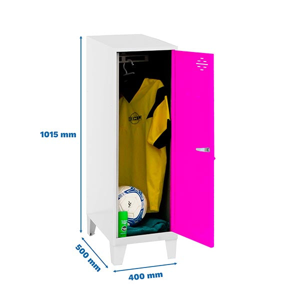 Armário Simonlocker Mon.Single Mini 915x400x500+Pernas Bl/Ro - (1015x400x500)