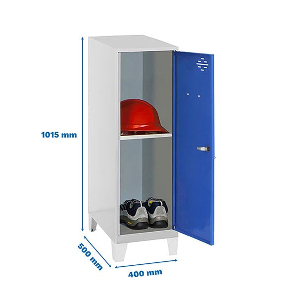 Armário Simonlocker Mon.Mini + Ban. 915x400x500+Pernas Gr/Az - (1015x400x500)