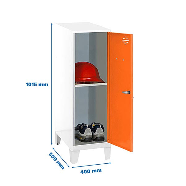 Taquilla Simonlocker Mon.Mini + Ban. 915x400x500+Patas Bl/Na - (1015x400x500)