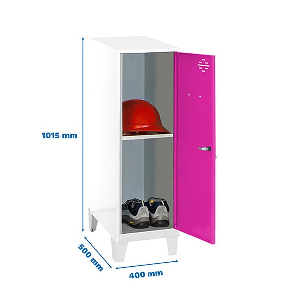 Armário Simonlocker Mon.Mini + Ban. 915x400x500+Pernas Bl/Ro - (1015x400x500)
