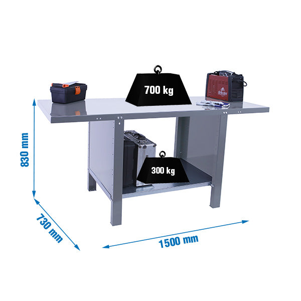 Bancada Simonwork BT6L Pro Metal 1500 Cinza - (830x1500x730)