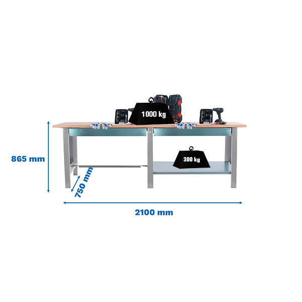 Workbench Simonwork BT6 Pro Tandem Laminate 2box 2100 Gr/Ha - (865x2100x750)
