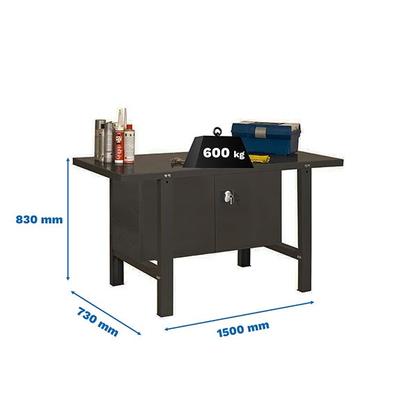 Workbench Simonwork BT6L Metal Cabinet 1500 Anthracite - (830x1500x730)