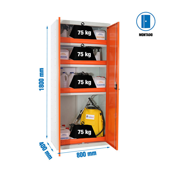 Armário Simonlocker Mon.Fitosanitario 180x80x40 Cm Gris/Na - (1800x800x400)