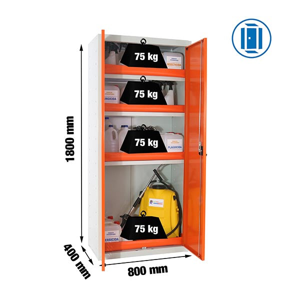 Locker Simonlocker Dism.Fitosanitario 180x80x40mm Gri/Na - (1800x800x400)