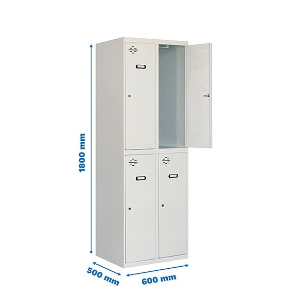 Taquilla Simonlocker Diy Tandem 2/4 300 (600) Gris - (1800x600x500)