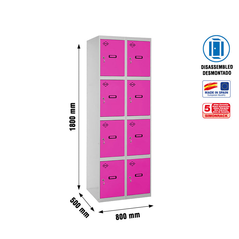 Locker Simonlocker Unassembled 4 Doors 2/8 400 (800) Gr/Rs - (1800x800x500)
