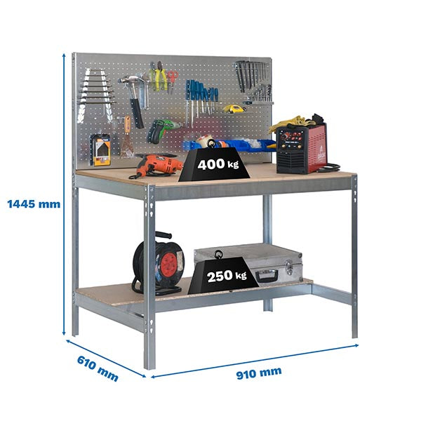 Workbench Simonwork BT2 900 Galv/Wood - (1445x910x610)