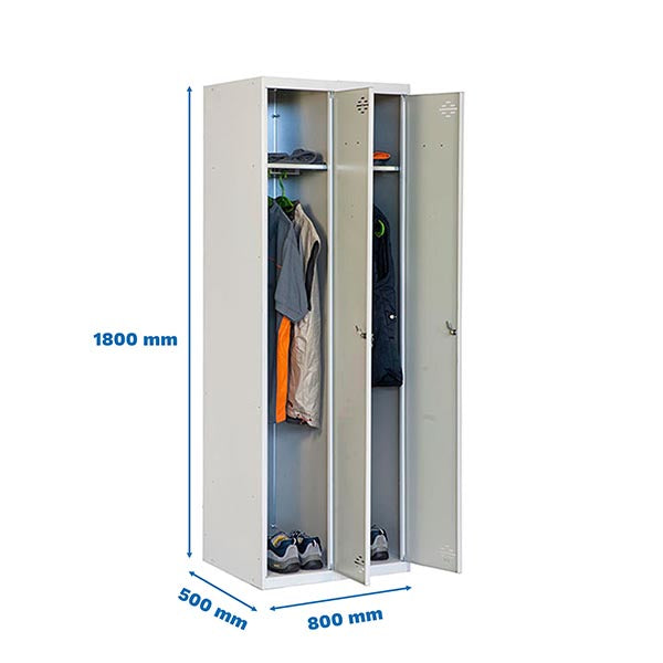 Locker Simonlocker Prof.Mon.Single 2/2 400 (800) Gris - (1800x800x500)