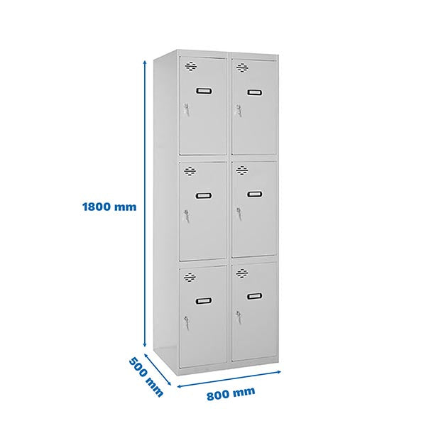 Taquilla Simonlocker Prof.Mon.3 Puertas 2/6 400 (800) Gris - (1800x800x500)