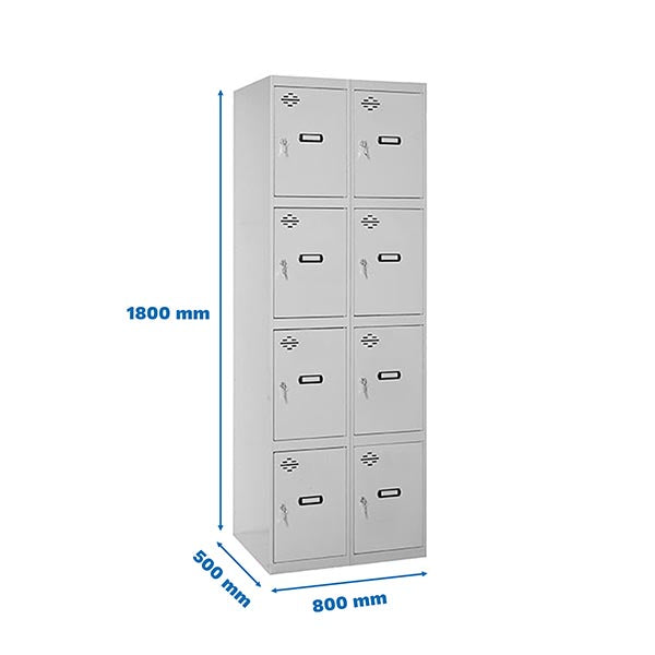 Taquilla Simonlocker Prof.Mon.4 Puertas 2/8 400 (800) Gris - (1800x800x500)