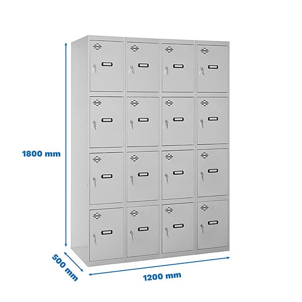 Locker Simonlocker Prof.Mon.4 Door 4/16 300 (1200) Gris - (1800x1200x500)