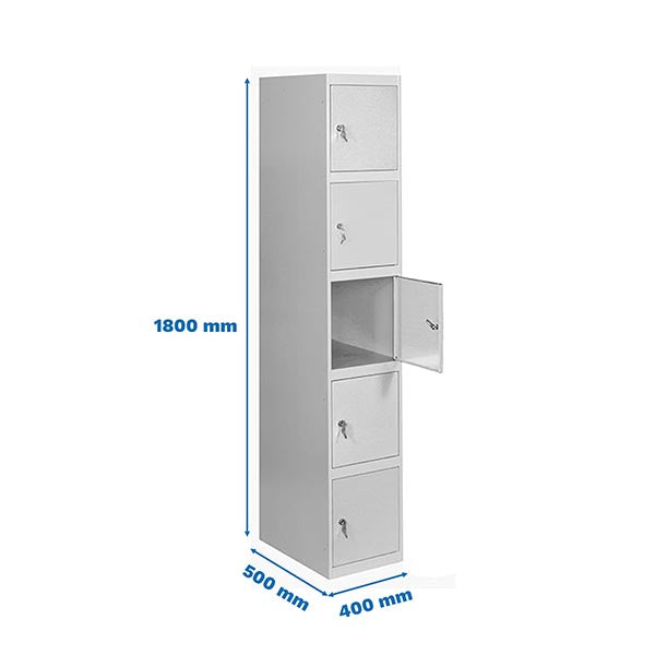 Locker Simonlocker Prof.Mon.5 Door 1/5 400 Gris - (1800x400x500)