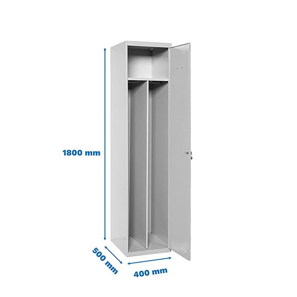Armário Simonlocker Prof.Dism.Single-Div 1/1 400 Ini Gris - (1800x400x500)