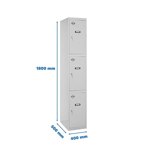 Locker Simonlocker Prof.Dism.3 Door 1/3 400 In Gris - (1800x400x500)
