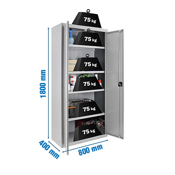 Locker Simonlocker Diy Multiuso 180x80x40 2/4 Gris - (1800x800x400)