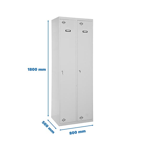 Taquilla Simonlocker Prof.Mon.Single-Div 2/2 400 (800) Gris - (1800x800x500)
