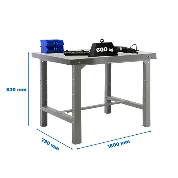 Workbench Simonwork BT6L Metal 1800 Gray - (830x1800x730)