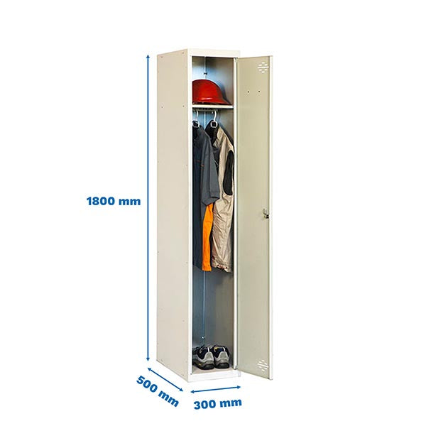 Armário Simonlocker Prof.Dism.Single 1/1 300 Ini Gris - (1800x300x500)