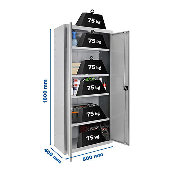 Locker Simonlocker Prof.Dism.Multi. 180x80x40 2/4 Gris - (1800x800x400)