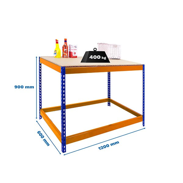 Workbench Simonwork Basic 1 901260-1 Blue/Orange/Wood - (900x1200x600)