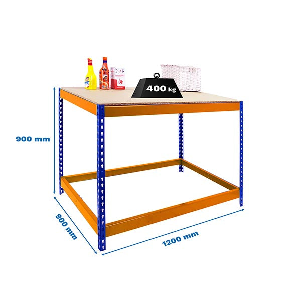 Workbench Simonwork Basic 1 901290-1 Blue/Orange/Wood - (900x1200x900)