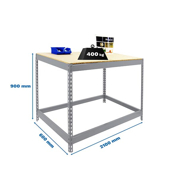 Workbench Simonwork Basic 1 902160-1 Galvanized/Wood - (900x2100x600)