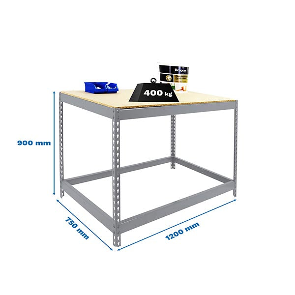 Workbench Simonwork Basic 1 901275-1 Galvanized/Wood - (900x1200x750)