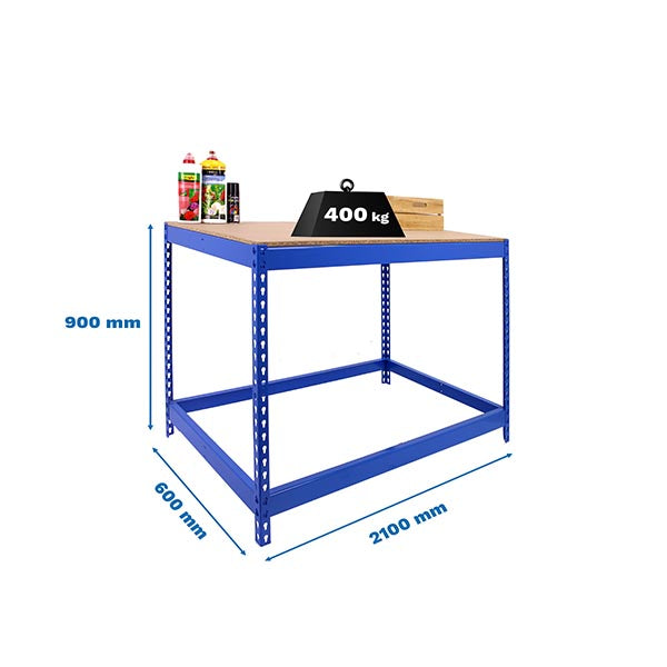Workbench Simonwork Basic 1 902160-1 Blue/Wood - (900x2100x600)
