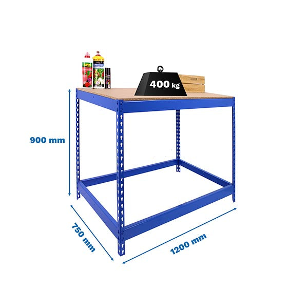 Workbench Simonwork Basic 1 901275-1 Blue/Wood - (900x1200x750)