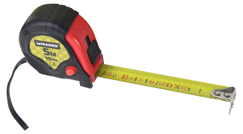 Cinta métrica, 5 mx19 mm, 3 frenos - MADER®