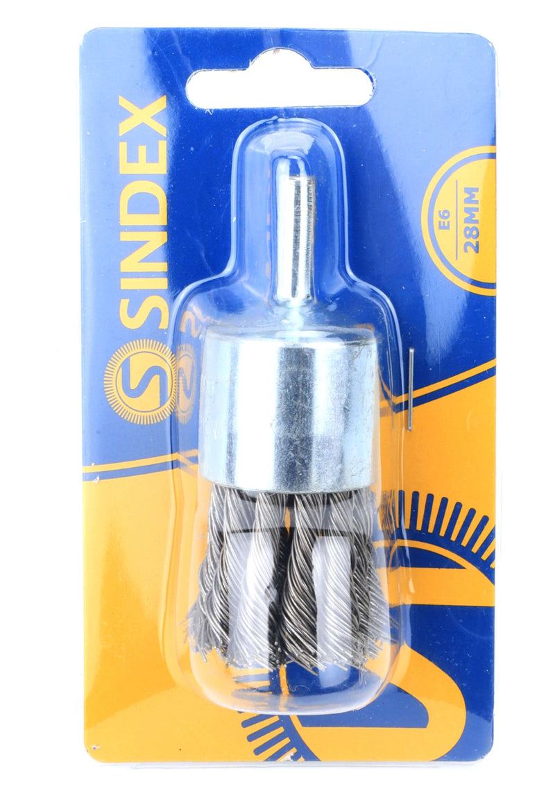 Pincel, tipo pincel, Ø 28 mm, punta, nudo retorcido de acero - SINDEX®