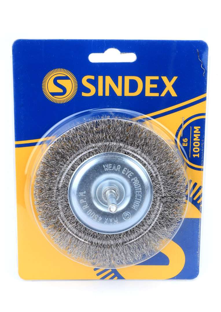 Cepillo, Tipo Disco, Ø 100mm, Púa, Inox - SINDEX®