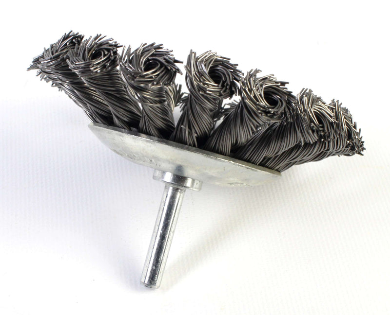 Brush, Disk type, Ø 100mm, Spike, Twist Knot Steel - SINDEX®
