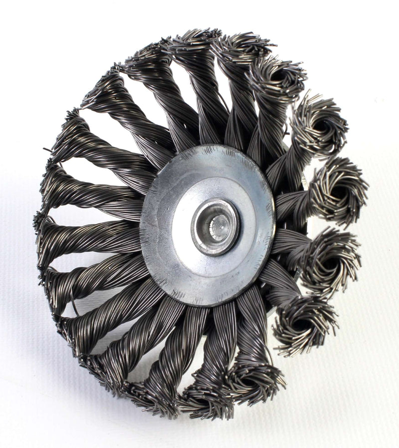 Brush, Disk type, Ø 100mm, Spike, Twist Knot Steel - SINDEX®