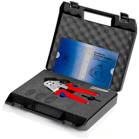 Knipex (97 52 63) Four-Mandrel Crimping Pliers for turned contacts