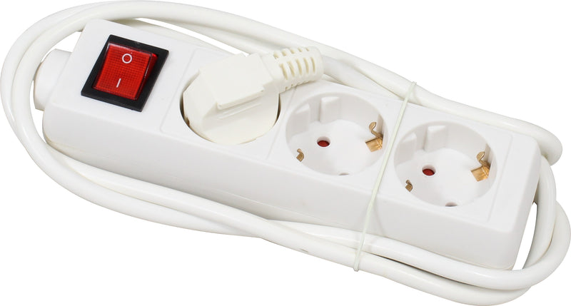 Extensão Elétrica com Interruptor, 3 Tomadas, 1.5m, 3G x 1.0mm²