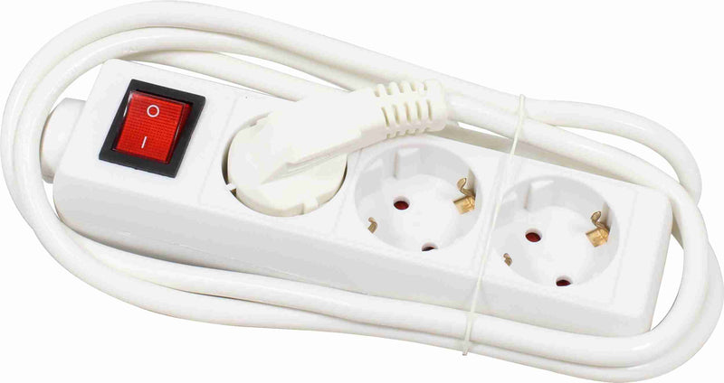 Extensão Elétrica com Interruptor, 3 Tomadas, 1.5m, 3G x 2.5mm²