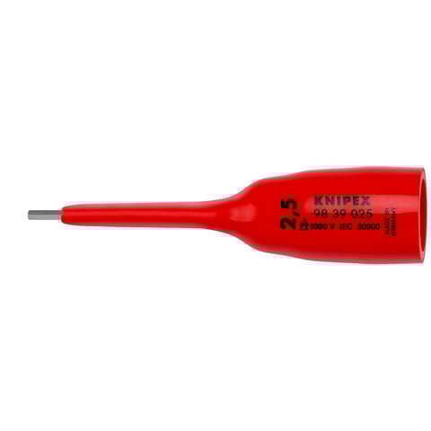 Knipex (98 39 025) Vaso hexagonal para tornillos de cabeza hexagonal Con cuadrado interior de 3/8"