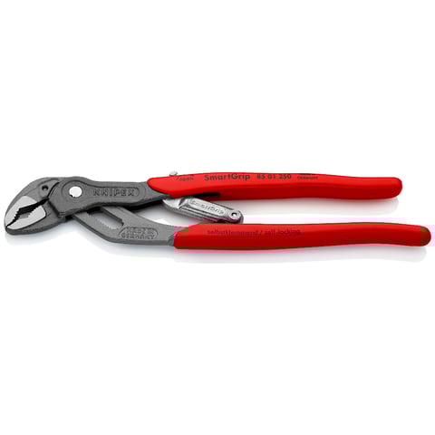 Alicates para bombas de agua SmartGrip Knipex (85 01 250) con ajuste automático.