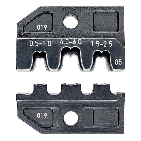 Knipex (97 49 05) Die set For non-insulated open plug type connectors (plug width 4.8 + 6.3 mm)