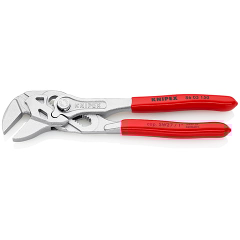 Alicate e chave Knipex (86 03 150) - Uma ferramenta multifuncional que combina um alicate e uma chave.